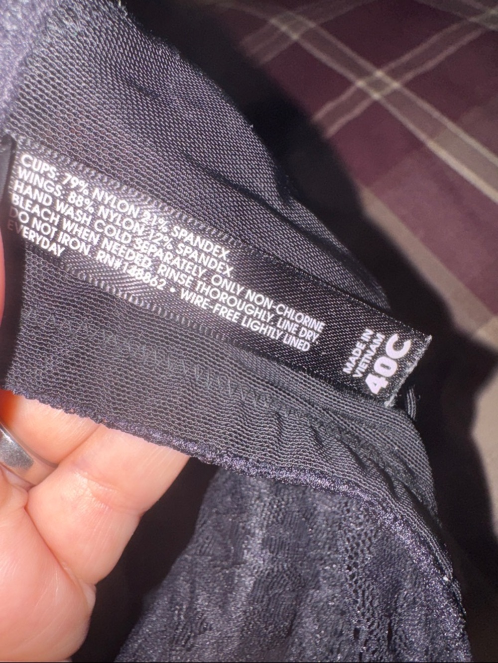 Torrid Black Wireless Lace Side Racerback Bra Sz 40C - Picture 5 of 5